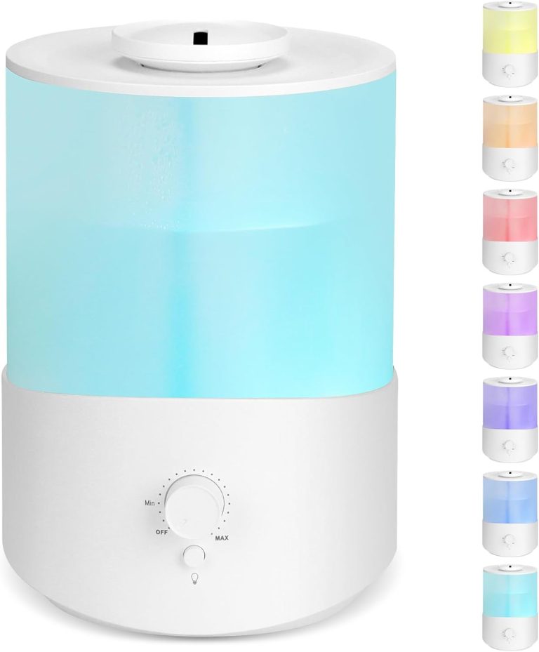 AiQInu Humidificateur d'Air Chambre 2.5L, Humidificateur Ultrasonique Silencieux