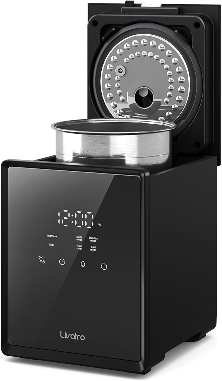 Livatro Humidificateur d'Air Chambre Top-Fill 3L, brouillard chaud en acier inoxydable, réduit 99,97% des bactéries, plusieurs modes d'humidité, timer